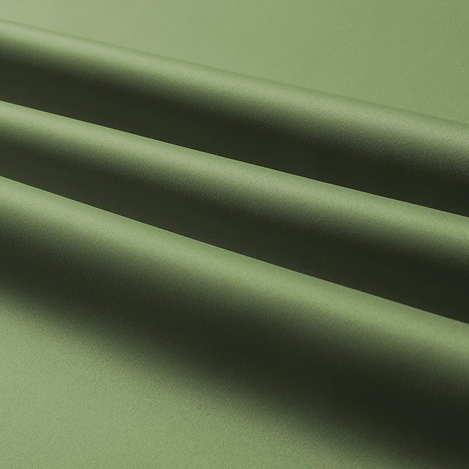 DUALIFE Sage Green Solid Curtains - Image 8