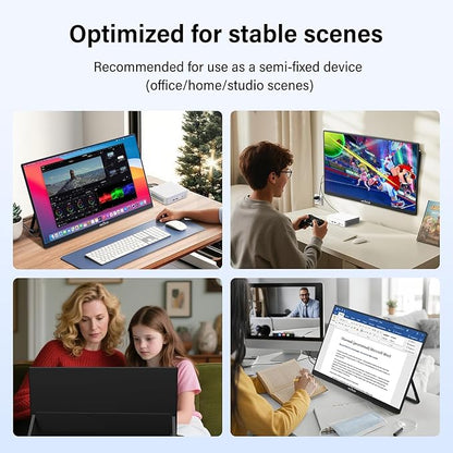 InnoView 23.8" Large Portable Monitor, FHD 144HZ 100% SRGB IPS USB-C HDMI Work - Image 5