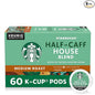 Starbucks K-Cup Coffee Pods, Medium Roast Hot or Iced Coffee, Half-Caff House by StarbucksbyNespresso