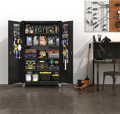 VINGLI Upgraded Wide & Deep Garage Storage Cabinet, Metal Storage Cabinet - Image 2