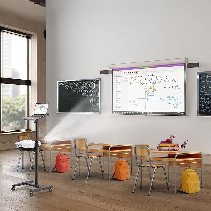Mount-It! Mobile Projector and Laptop Stand, Rolling Cart - Image 8