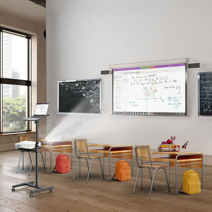 Mount-It! Mobile Projector and Laptop Stand, Rolling Cart - Image 8