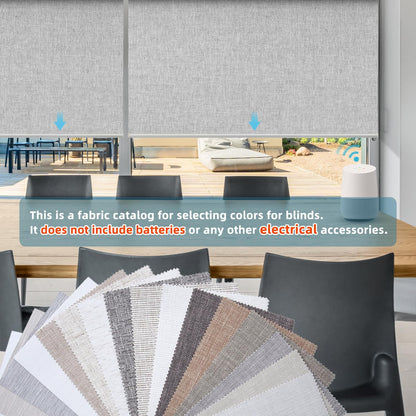 SmartWings 100% Blackout PoE Hard-Wired Roller Shades, Fabric Sample