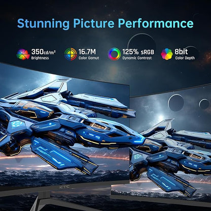 KTC 32 inch 240Hz Curved Gaming Monitor 1500R 1080P 125% sRGB 1ms, - Image 4