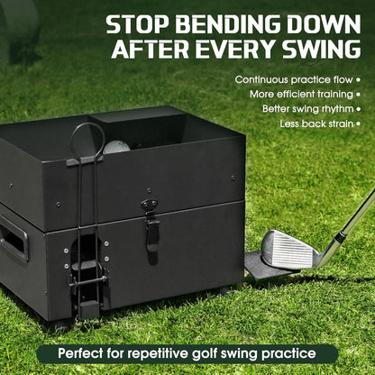 maysun automatic golf ball dispenser for indoor &, front angle view