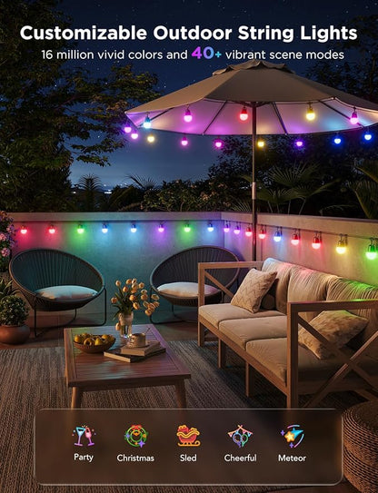 Govee Smart Outdoor String Lights 2, 48ft Outdoor Lights - Image 4