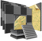 Sonicism Soundproof Wall Panels Self-Adhesive Pyramid 48 Pack, Sound Absorption by Sonicism
