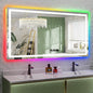 YEELAIT 66x36 Inch RGB LED Bathroom Mirror Front Light and RGB Backlit Lighted by YEELAIT