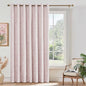 Beauoop Pink Floral Jacquard Blackout Curtains 84 Inches Long by Beauoop