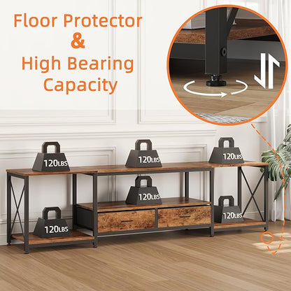 GYIIYUO TV Stand with Fabric Drawers - Image 4