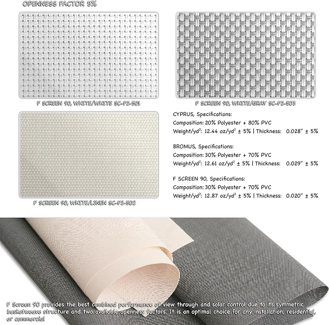 HILADUO Customized Solar Screen Roller Shade Blinds - Image 4
