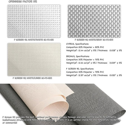 HILADUO Customized Solar Screen Roller Shade Blinds - Image 4