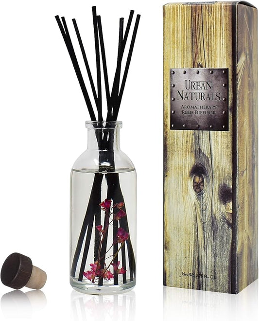 Urban Naturals Amber & Lavender Reed Diffuser Scented Sticks Set | Mind & Body by UrbanNaturals