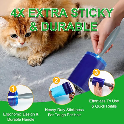 Lint Roller for Pet Hair 500 Sheets Extra Sticky Pet Hair Remover for Clothes - Image 3