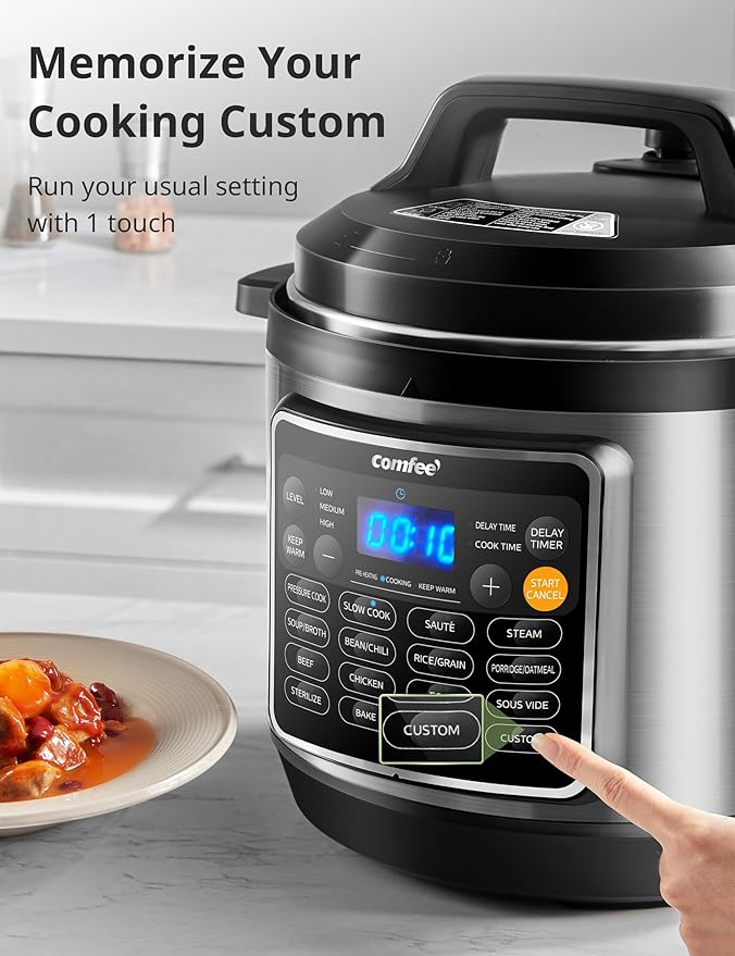 COMFEE’ 16 in 1 Electric Pressure Cooker Instant Multi Cooker Olla de Presion - Image 6