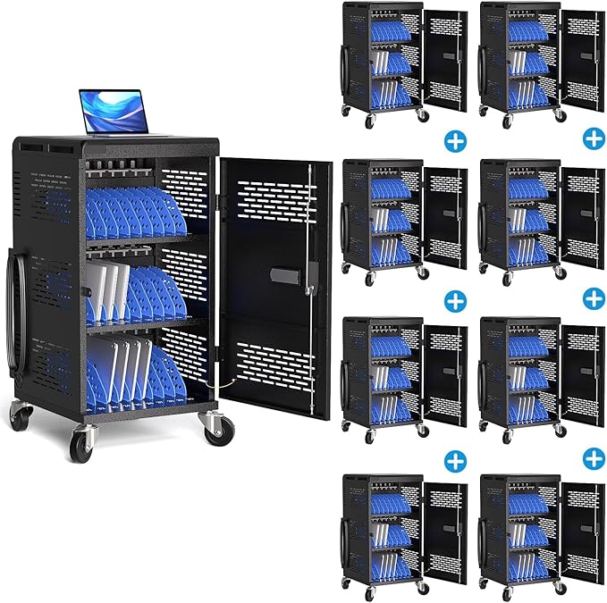 8 Pack | Fully Assembled 30 Bay Multi Device Charging Station by POCHAR-FactoryDirectCustomizedProducts