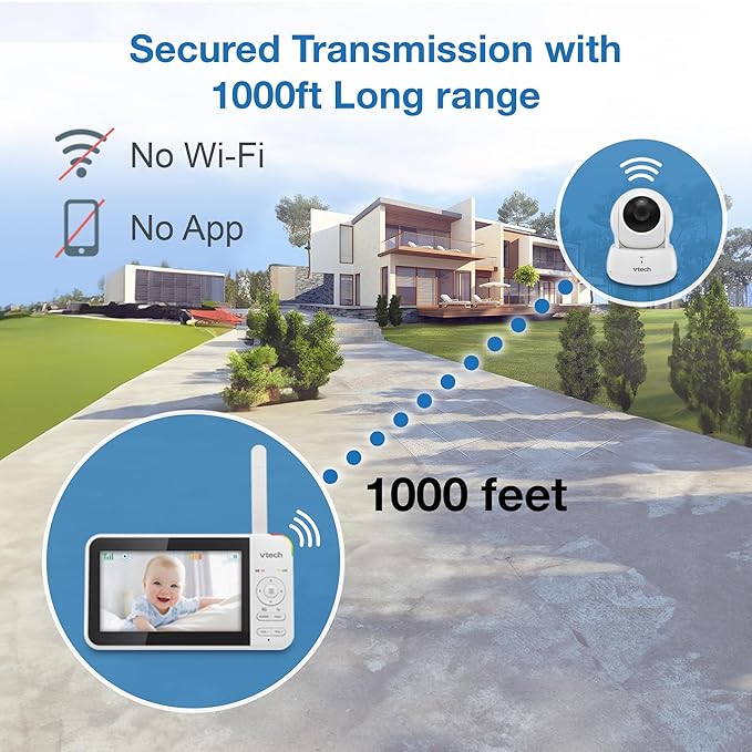 VTech VM924 No WiFi Remote Pan-Tilt-Zoom Video Baby Monitor - Image 10