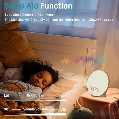 Sunrise Alarm Clock White Noise Sound Machine - Image 4