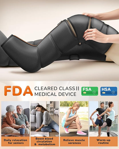 JZBRAIN Leg Massager with Heat and Compression : Foot and Calf Massager - Image 6