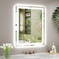24x30 LED Bathroom Mirror, 6000LM, Separate Front and Back Lights | UL Certified,Shatter-Resistant Tempered Glass,Auto-Off Defogger,3 Color Modes,Smooth Dimming,Smart Memory Setting