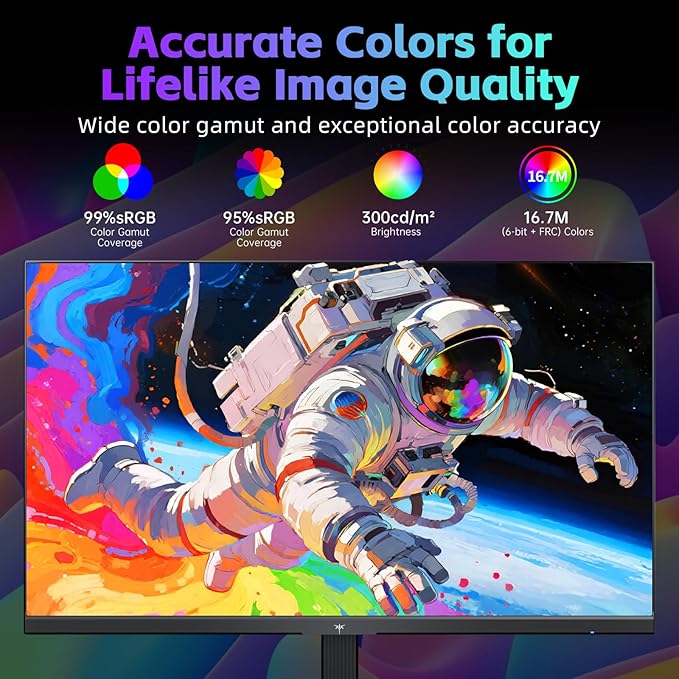 KTC 24 Inch Computer Monitor, FHD 144Hz Office Gaming Monitor, Adaptive-Sync - Image 6