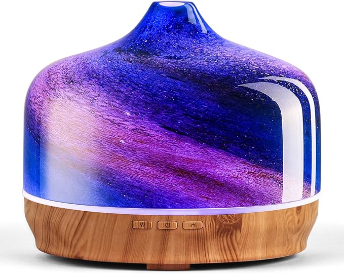 Porseme 500ml Glass Essential Oil Diffuser Aromatherapy Ultrasonic Cool Mist by Porseme