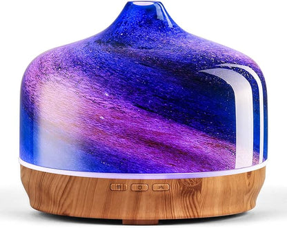 Porseme 500ml Glass Essential Oil Diffuser Aromatherapy Ultrasonic Cool Mist by Porseme