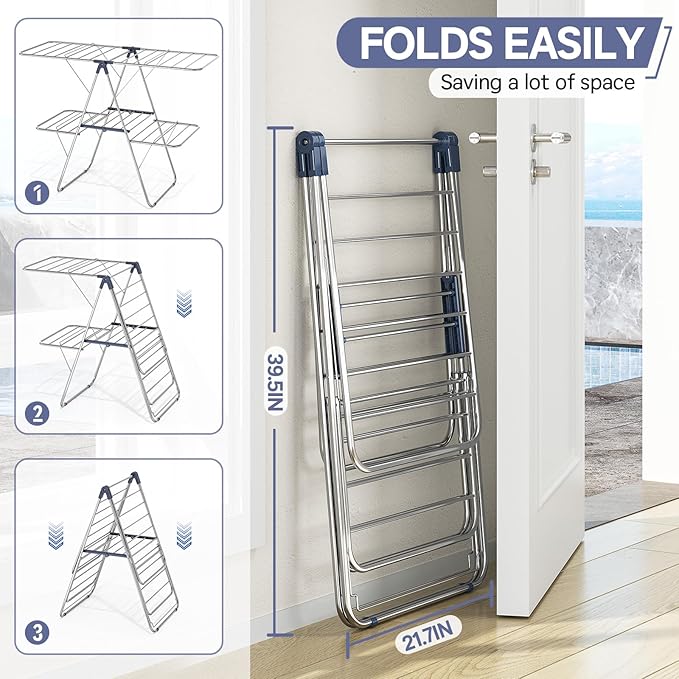 APEXCHASER Clothes Drying Rack - Image 5