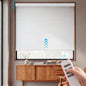 Motorized Blinds with Remote, 100% Blackout Electric Roller Shades | 31"W x 72"H, Jacquard White, Automatic Blinds Work with Alexa/Google, Cordless Smart Roller Shades for Indoor Windows