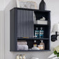 RedLemon Bathroom Wall Cabinet w/Fluted Sliding Door, Modern Medicine Cabinet by REDLEMON