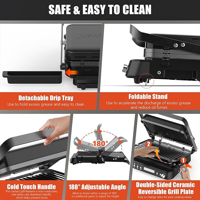 CATTLEMAN Panini Grill Press Sandwich Maker - Image 9