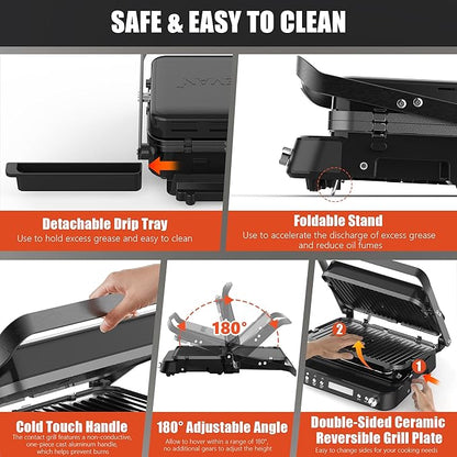 CATTLEMAN Panini Grill Press Sandwich Maker - Image 9