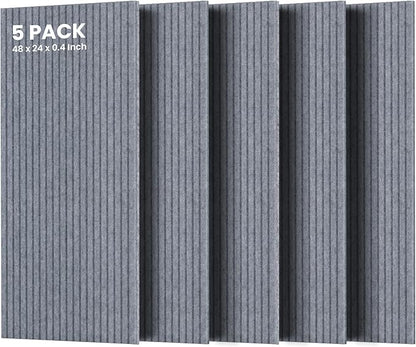 5 Pack Acoustic Panels, Premium Wall Sound Absorbing Panels, Decorative Sound by TO-TH