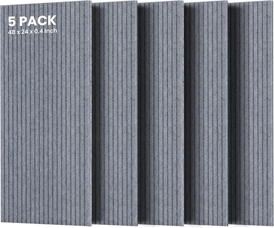 5 Pack Acoustic Panels, Premium Wall Sound Absorbing Panels, Decorative Sound by TO-TH