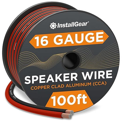 InstallGear 16 Gauge Speaker Cable - 100 ft True Spec Soft Touch Audio Wire by InstallGear