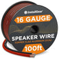 InstallGear 16 Gauge Speaker Cable - 100 ft True Spec Soft Touch Audio Wire by InstallGear