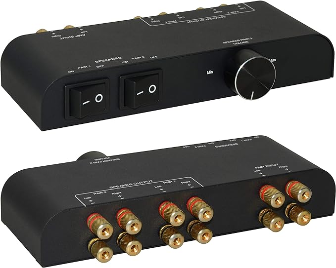 XtremPro 2 Way Speaker Switch, 1 in 2 Out Way Pair Stereo Speaker Selector - Image 3