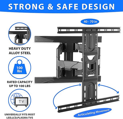 Mount Factory Heavy-Duty Full Motion TV Wall Mount - Image 2