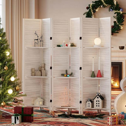 Partition Room Dividers, Folding Wood Privacy Screen - Image 8