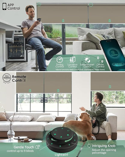 Yoolax Motorized Blinds with Remote, Automatic Window Shades Work with Alexa - Image 3