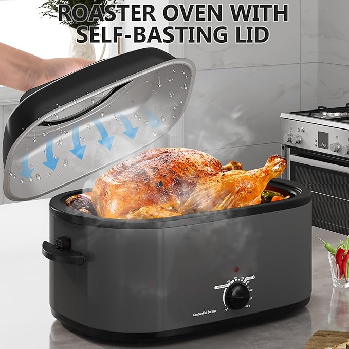 SUNVIVIPRO Roaster Oven 28 Quart, Electric Turkey Roaster - Image 2