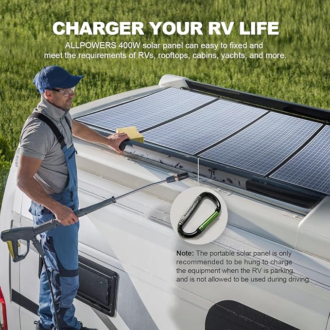 ALLPOWERS SP037 400W Portable Solar Panel, 23% Efficient IP66 Waterproof - Image 3