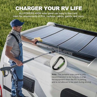 ALLPOWERS SP037 400W Portable Solar Panel, 23% Efficient IP66 Waterproof - Image 3