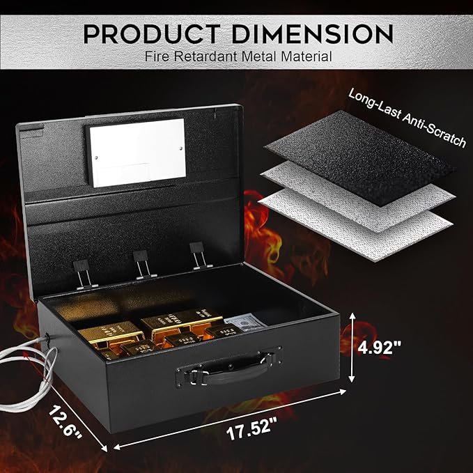 Dalmbox Portable Metal Safe Box - Image 2