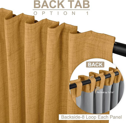 100% Blackout Shield Linen Blackout Curtains - Image 3