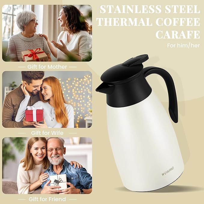 51 Oz Thermal Coffee Carafe, Stainless Steel Insulated Vacuum coffee crafts to - Image 7