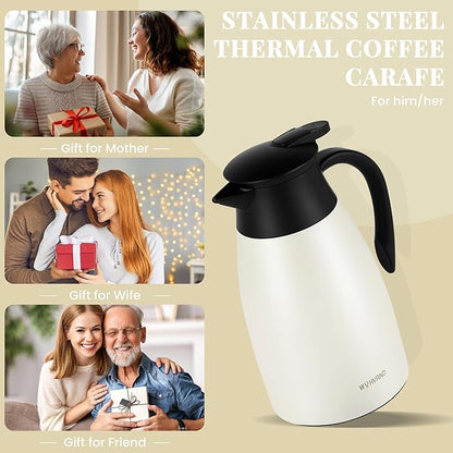 51 Oz Thermal Coffee Carafe, Stainless Steel Insulated Vacuum coffee crafts to - Image 7