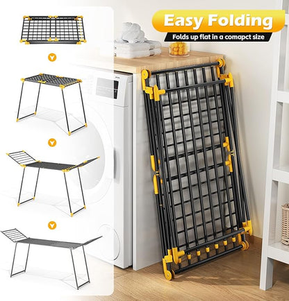APEXCHASER Clothes Drying Rack Foldable, Large Drying Rack Clothing Retractable - Image 4
