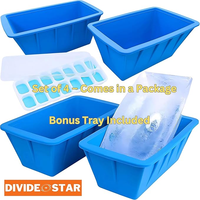 Extra Large 32LB Ice Block Molds – 4-Pack Silicone Ice Makers - Image 7