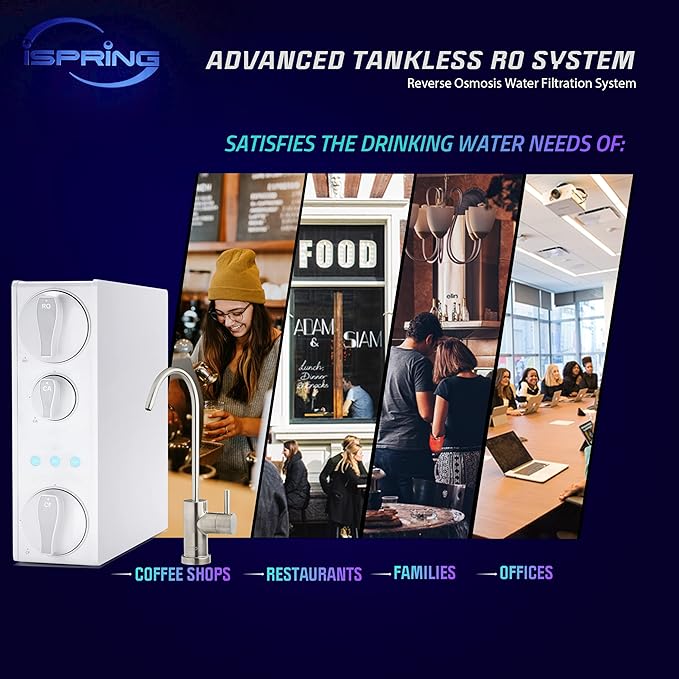 iSpring RO500AK-BN+UVF8 Tankless Reverse Osmosis Water Filtration System - Image 7